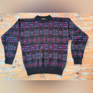 South Mountain Free Spirit 100% acrylic vintage geometric pattern sweater